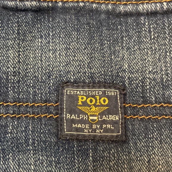 POLO Ralph Lauren Boys Dungaree Denim Shorts- Double Front Pockets - Size 10 - Picture 11 of 12